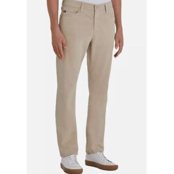 Adriano Goldschmied Men's Everett Slim Straight Khaki Light Weight Pant Sz 38x32 - Picture 1 of 15